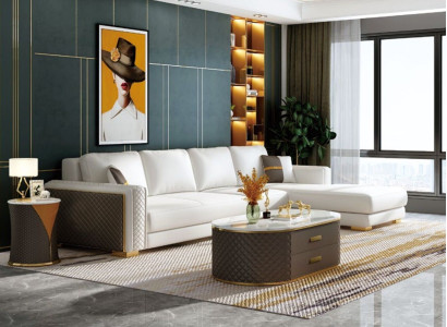 Corner sofa Upholstery Suite Living landscape L-shape decor designer sofa couch